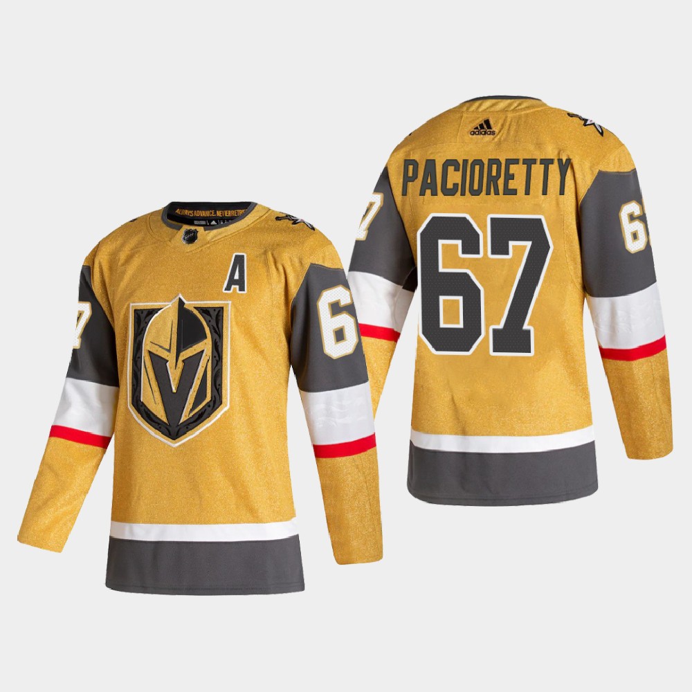 Vegas Golden Knights #67 Max Pacioretty Men Adidas 2020 Authentic Player Alternate Stitched NHL Jersey Gold->more nhl jerseys->NHL Jersey